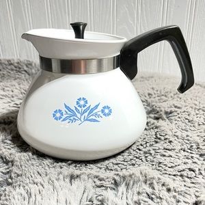 Corning Ware Vintage Blue Cornflower
Coffee /tea Pot 6 Cup Wildflower...